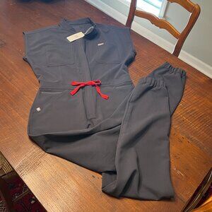 FIGS Charcoal Rafaela Scrub Jumpsuit NWT (M)